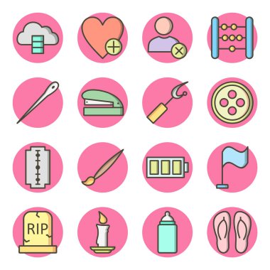 Kişisel ve Ticari Kullanım İçin Evrensel 16 Simge...