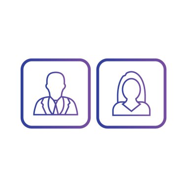 Kişisel ve ticari kullanım için 2 simge iş seti...