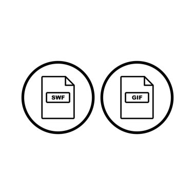 Beyaz Arkaplan Vektörü İzole Edilmiş Elementler üzerindeki 2 dosya biçimini ayarla...