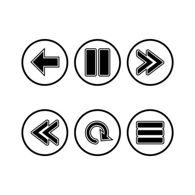 Beyaz Arkaplan Vektörü İzole Edilmiş Elementler üzerine 6 temel element seti Simgesi...