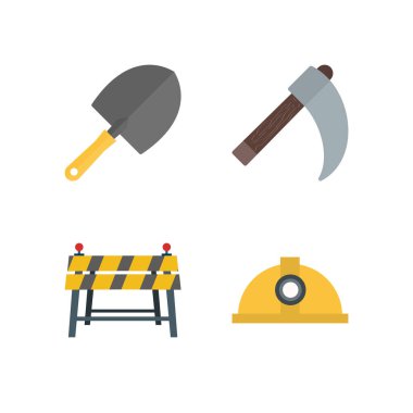 Beyaz Arkaplan Vektörü İzole Edilmiş Elementler Üzerine 4 Yapılandırma Simgesi...