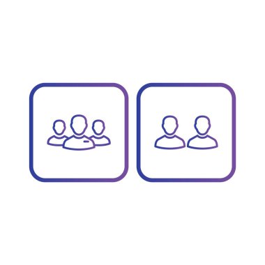 Kişisel ve ticari kullanım için 2 simge iş seti...