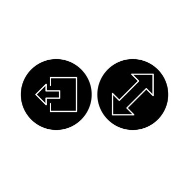 Beyaz arkaplanda izole edilmiş 2 temel element simgesi kümesi...