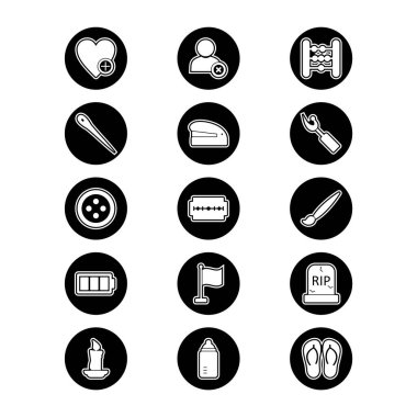 Beyaz Arkaplan Vektörü İzole Edilmiş Elementler Üzerine Evrensel Simgeler...