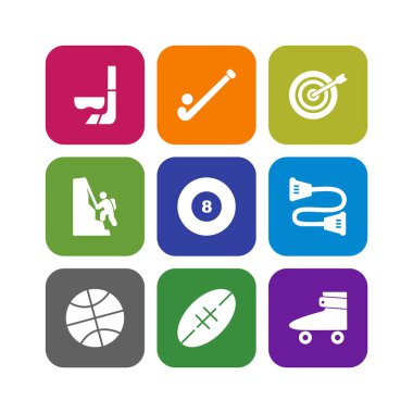 Kişisel ve iletişim için spor ve oyun simgesi...