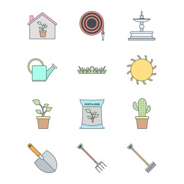 Kişisel ve Ticari Kullanım İçin 12 Simge Bahçe...