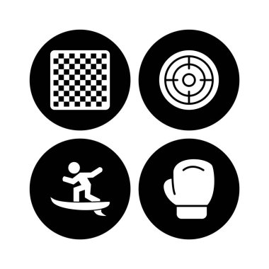 Kişisel ve iletişim için spor ve oyun simgesi...