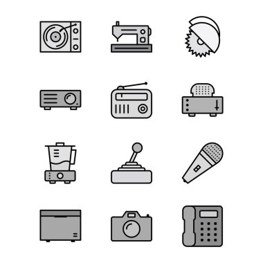 Kişisel ve Ticari Kullanım İçin 12 Elektronik Aygıt Simgesi...