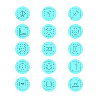 Kişisel ve Ticari Kullanım İçin Evrensel 15 Simge...