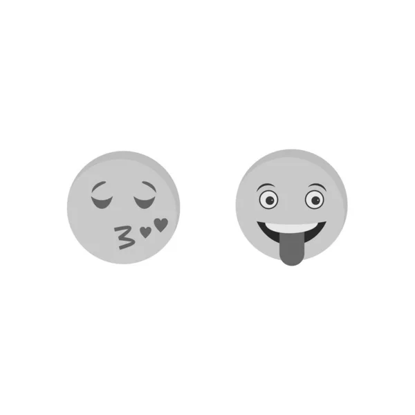 Emoji Ikoner Ark Isolerad Vit Bakgrund — Stock vektor