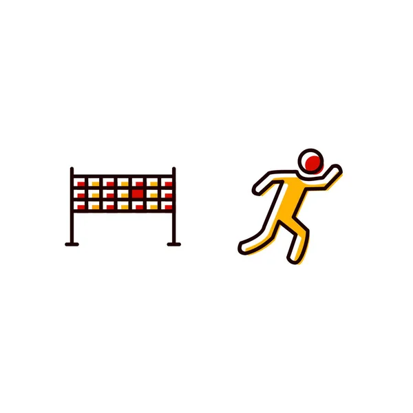 Набор Иконок Занятий Спортом Игр Личного Коммерческого Использования — стоковый вектор