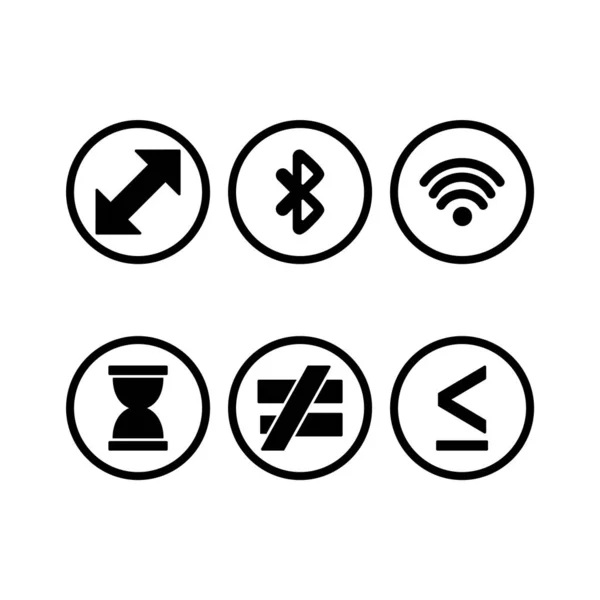 Set Von Basiselementen Symbole Auf Weißem Hintergrund Vektor Isolierte Elemente — Stockvektor