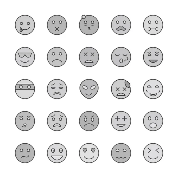 Pictogram Set Van Emoji Voor Persoonlijk Commercieel Gebruik — Stockvector