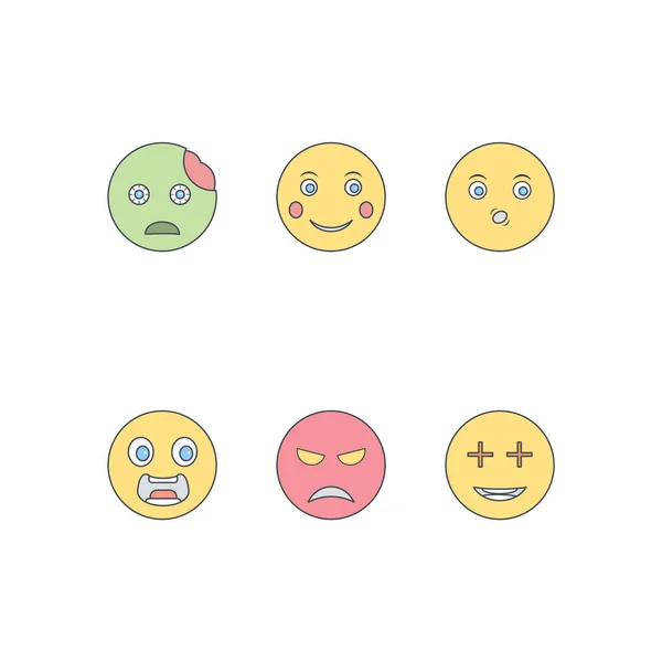 Conjunto Ícones Emoji Para Uso Pessoal Comercial —  Vetores de Stock