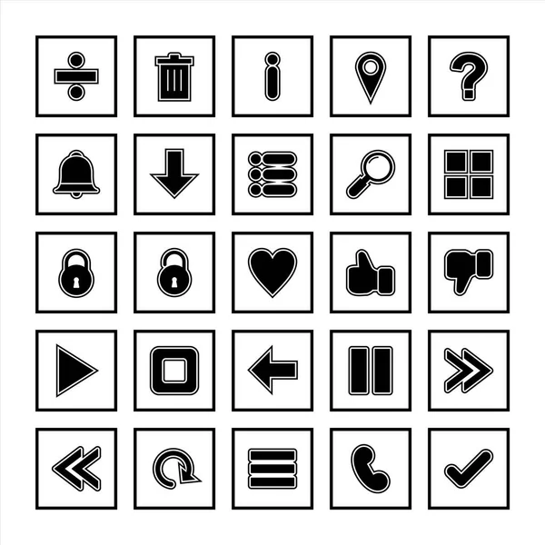 Basic Elements Icons Personal Commercial Use — Stock Vector