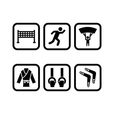 Kişisel ve iletişim için spor ve oyun simgesi...