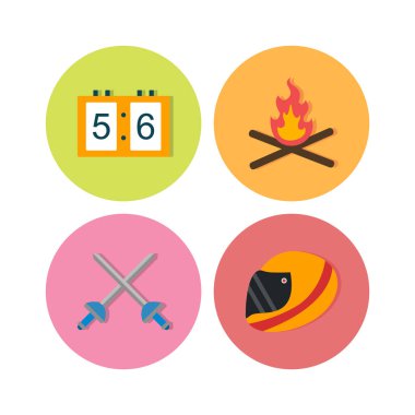 Kişisel ve iletişim için spor ve oyun simgesi...