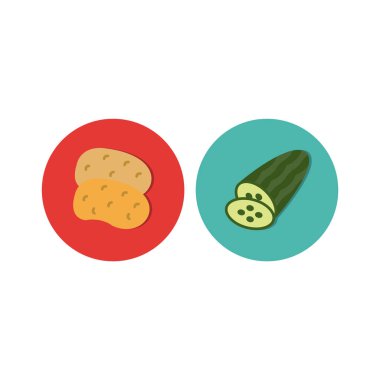 Kişisel ve ticari kullanım için 2 Simge Yiyecek...