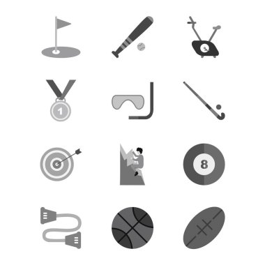 Kişisel ve iletişim için spor ve oyun simgesi...
