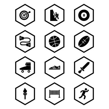 Kişisel ve iletişim için spor ve oyun simgesi...