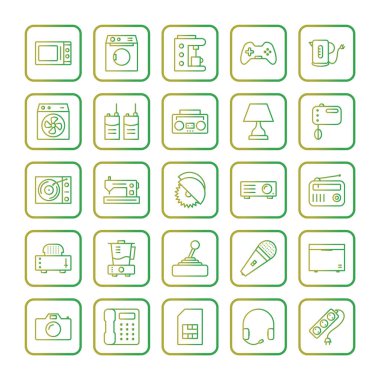 Kişisel ve Ticari Kullanım İçin 25 Elektronik Aygıt Simgesi...