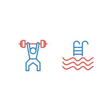 Kişisel ve iletişim için spor ve oyun simgesi...