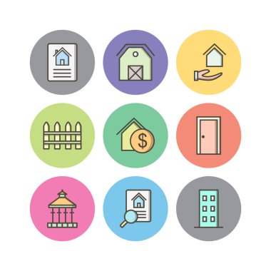 Kişisel ve ticari kullanım için 9 Simge Emlak...