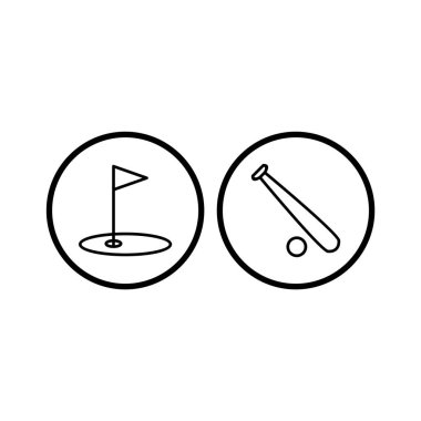 Kişisel ve iletişim için spor ve oyun simgesi...