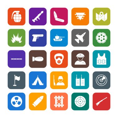 Kişisel ve ticari kullanım için 25 Simge Askeri...