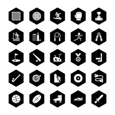 Kişisel ve iletişim için spor ve oyun simgesi...