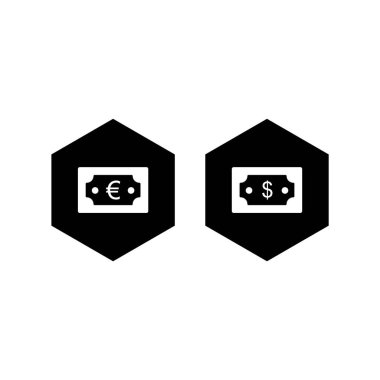 Kişisel ve ticari kullanım için 2 simge iş seti...