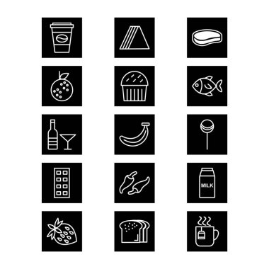 Kişisel ve ticari kullanım için 15 Simge Yiyecek...