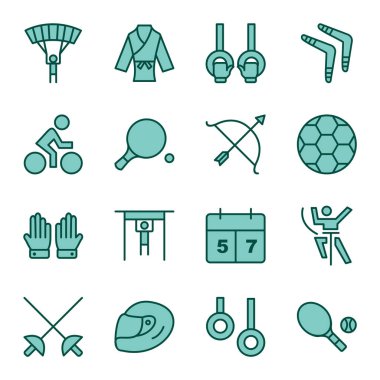 Kişisel ve iletişim için spor ve oyun simgesi...