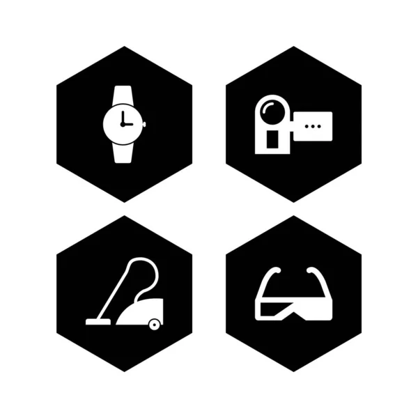 Symbole Für Elektronische Geräte Für Den Persönlichen Und Kommerziellen Gebrauch — Stockvektor