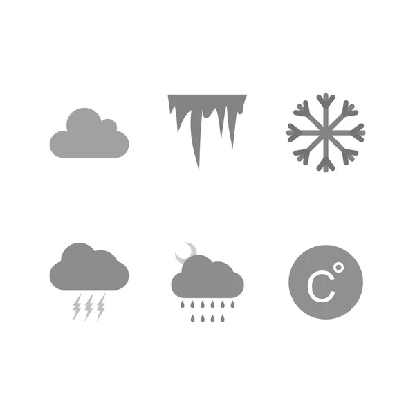 Ikon Pogody Użytku Osobistego Komercyjnego — Wektor stockowy