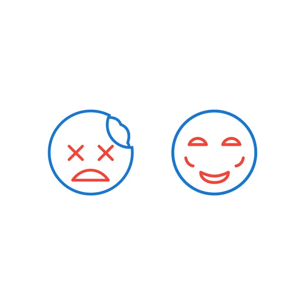 Emoji Ikony List Izolované Bílém Pozadí — Stockový vektor