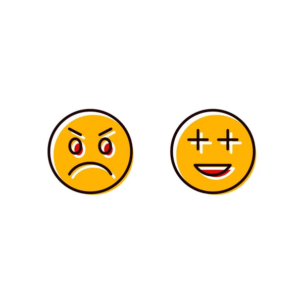 Emoji图标单张 白色背景分离 — 图库矢量图片