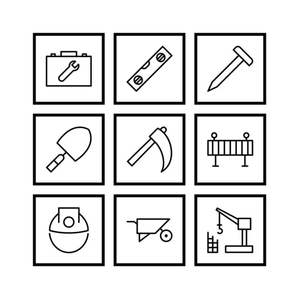 Set Iconos Construcción Sobre Fondo Blanco Vector Elementos Aislados — Archivo Imágenes Vectoriales