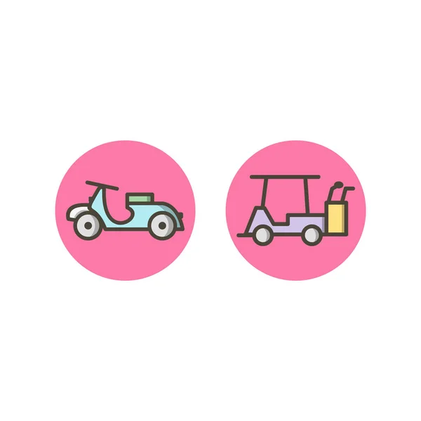 Conjunto Iconos Transporte Para Uso Personal Comercial — Vector de stock