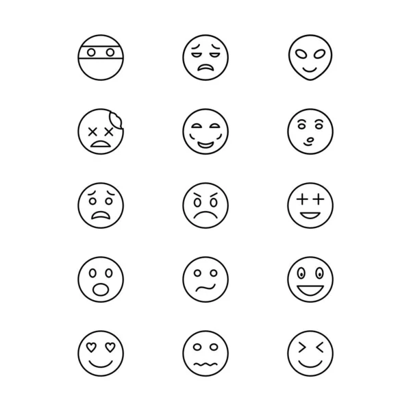 Emojis Für Den Persönlichen Und Kommerziellen Gebrauch — Stockvektor