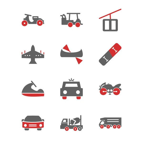 Conjunto Iconos Transporte Para Uso Personal Comercial — Vector de stock