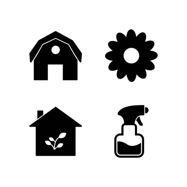 Gartensymbole Für Den Persönlichen Und Kommerziellen Gebrauch — Stockvektor