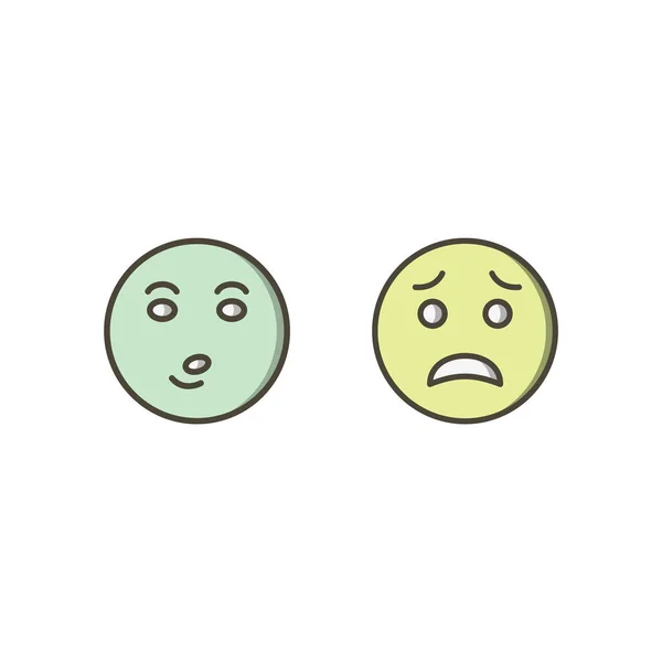 Emoji图标单张 白色背景分离 — 图库矢量图片