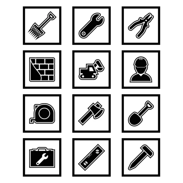 Iconos Construcción Para Uso Personal Comercial — Vector de stock