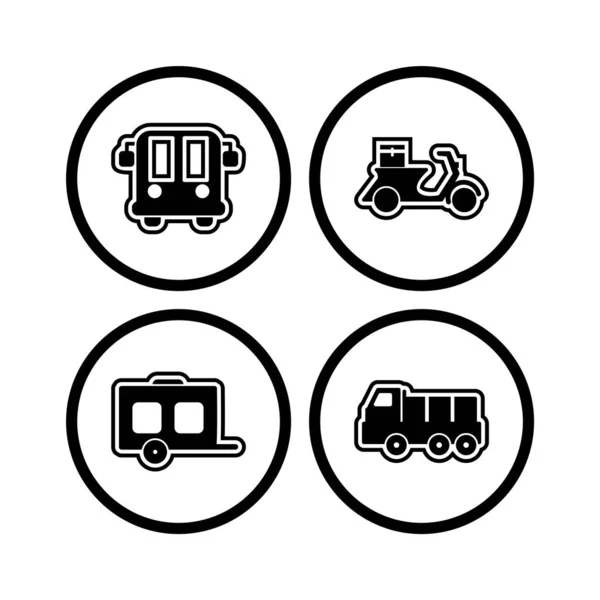 Icon Set Transport Personal Commercial Use — стоковый вектор