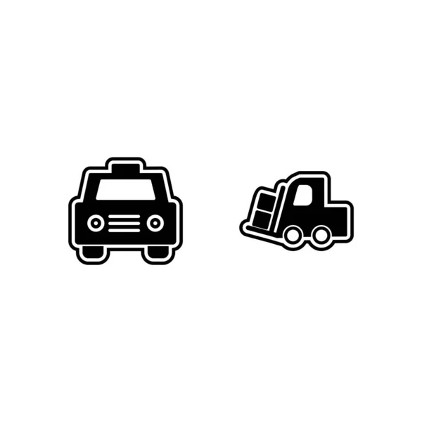 Icon Set Von Transport Für Den Persönlichen Und Kommerziellen Gebrauch — Stockvektor