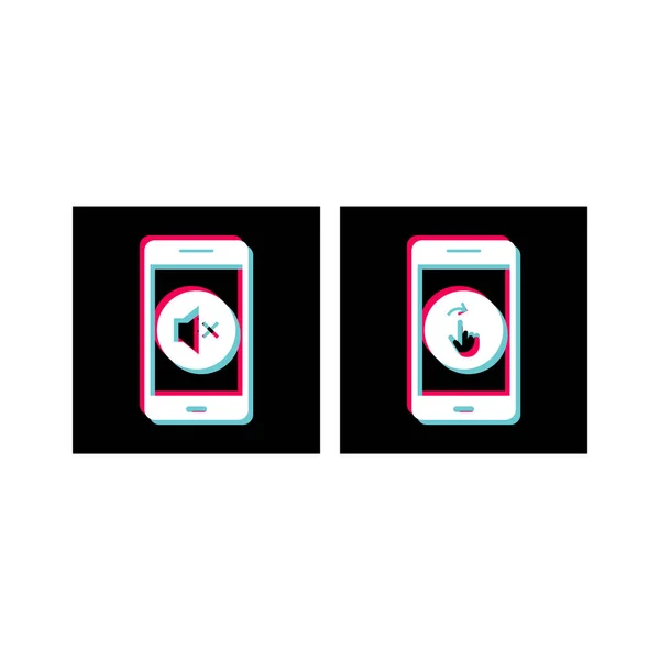 Мобільні Додатки Іконки Аркуша Ізольовані Білому Тлі — стоковий вектор