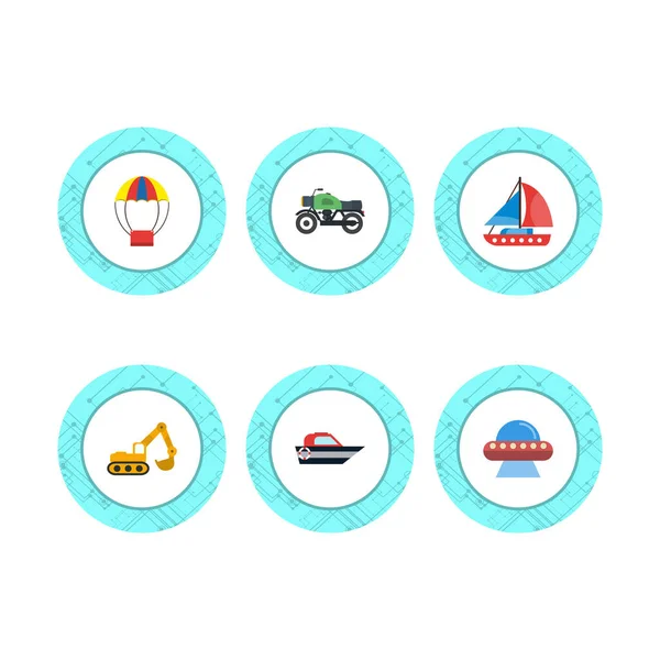 Icon Set Von Transport Für Den Persönlichen Und Kommerziellen Gebrauch — Stockvektor