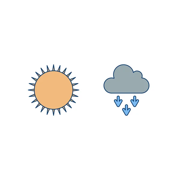 Set Icone Meteo Isolato Sfondo Bianco — Vettoriale Stock