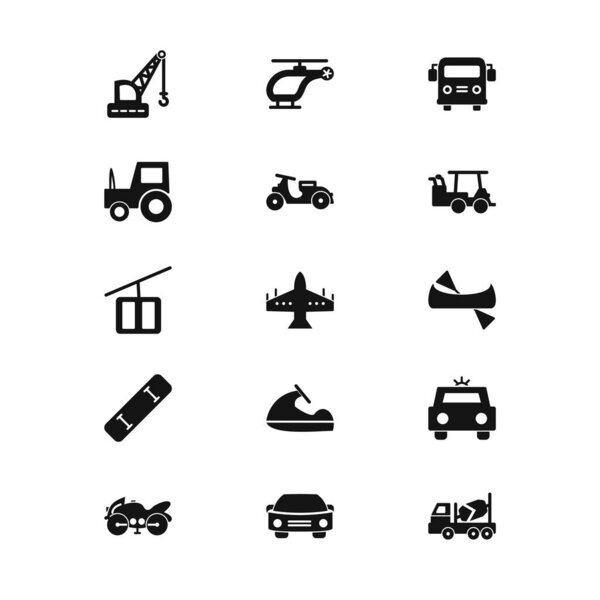 Icon Set Of Transport For Personal And Commercial Use...